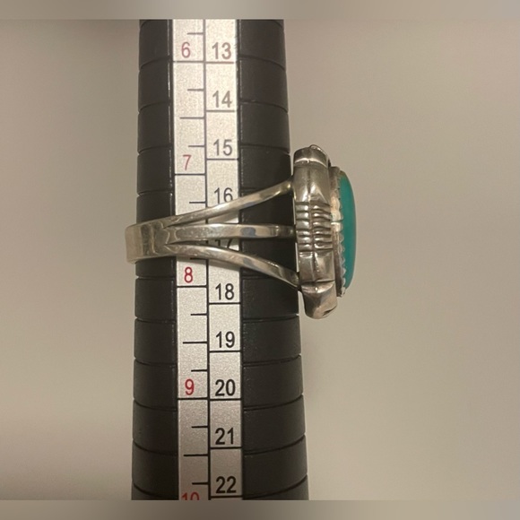 Turquoise sterling silver ring - Picture 2 of 4